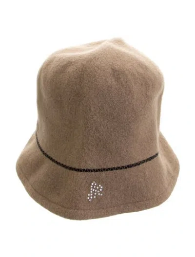 Pre-owned Sonia Rykiel Wool Bucket Hat In Neutrals