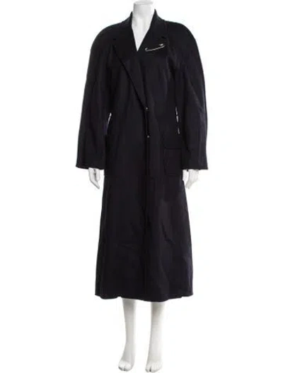 Pre-owned Sonia Rykiel Wool Coat W/ Tags In Blue