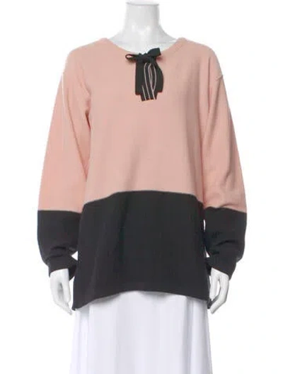 Pre-owned Sonia Rykiel Wool Colorblock Pattern Sweater In Pink
