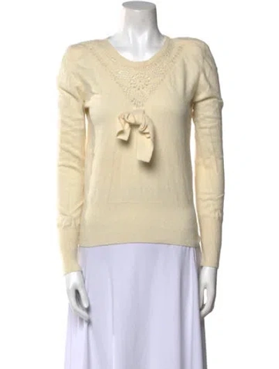 Pre-owned Sonia Rykiel Wool Crew Neck Sweater In Neutral