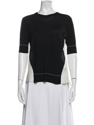 Pre-owned Sonia Rykiel Wool Crew Neck Top In Blue