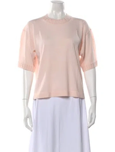 Pre-owned Sonia Rykiel Wool Crew Neck Top W/ Tags In Pink