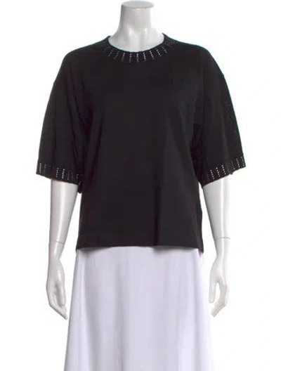 Pre-owned Sonia Rykiel Wool Crew Neck T-shirt W/ Tags In Black