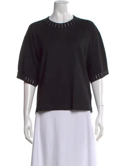 Pre-owned Sonia Rykiel Wool Crew Neck T-shirt W/ Tags In Black