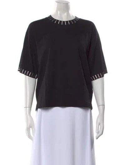 Pre-owned Sonia Rykiel Wool Crew Neck T-shirt W/ Tags In Black