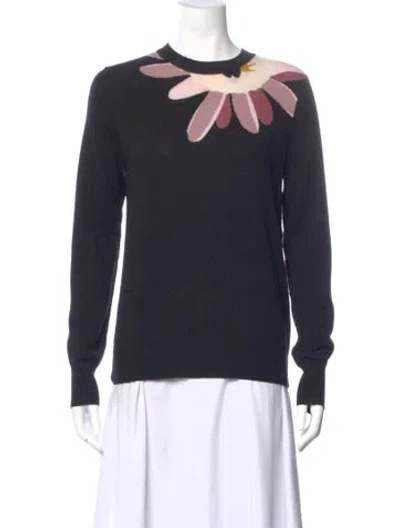 Pre-owned Sonia Rykiel Wool Graphic Print Sweater In Black