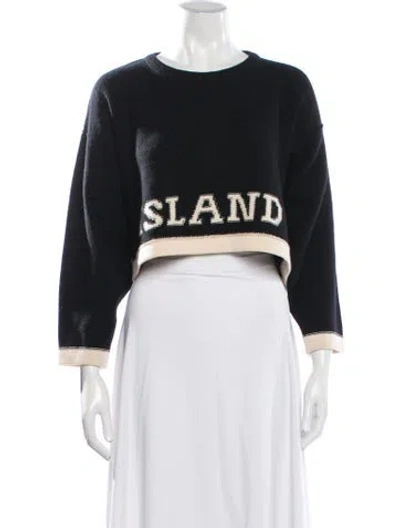 Pre-owned Sonia Rykiel Wool Graphic Print Sweater In Black