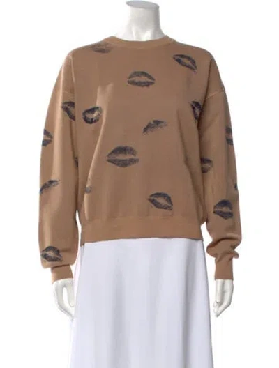 Pre-owned Sonia Rykiel Wool Graphic Print Sweater In Neutrals