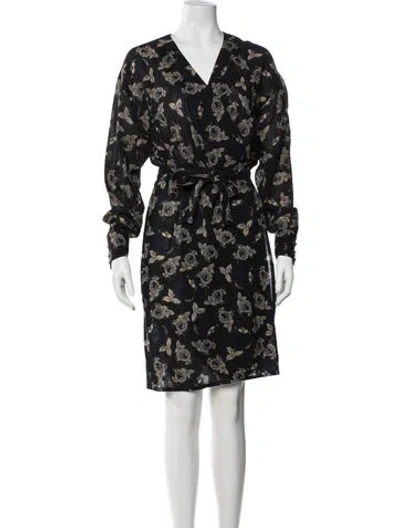 Pre-owned Sonia Rykiel Wool Knee-length Dress In Black
