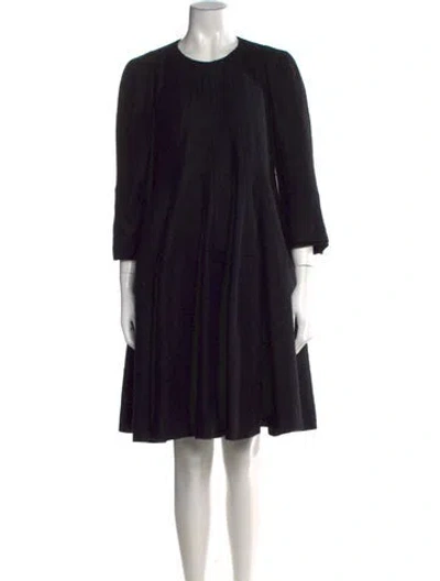 Pre-owned Sonia Rykiel Wool Knee-length Dress In Black