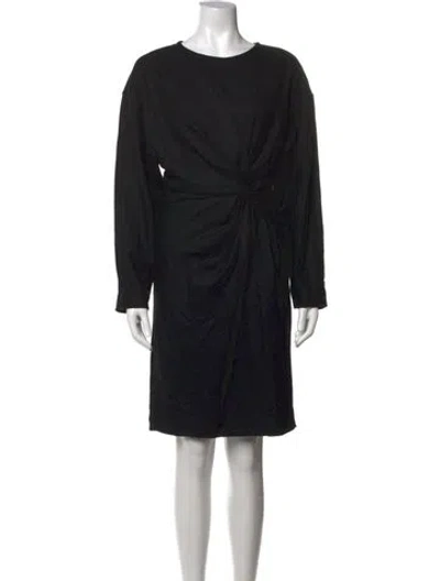 Pre-owned Sonia Rykiel Wool Knee-length Dress In Black
