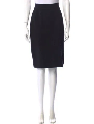 Pre-owned Sonia Rykiel Wool Knee-length Skirt In Black