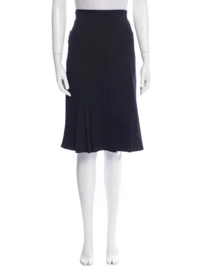 Pre-owned Sonia Rykiel Wool Knee-length Skirt In Black