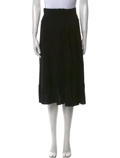 Pre-owned Sonia Rykiel Wool Knee-length Skirt In Black