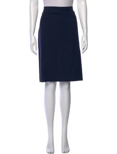 Pre-owned Sonia Rykiel Wool Knee-length Skirt In Blue