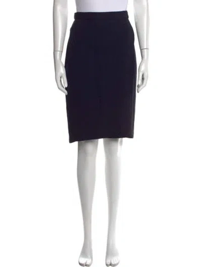 Pre-owned Sonia Rykiel Wool Knee-length Skirt In Blue