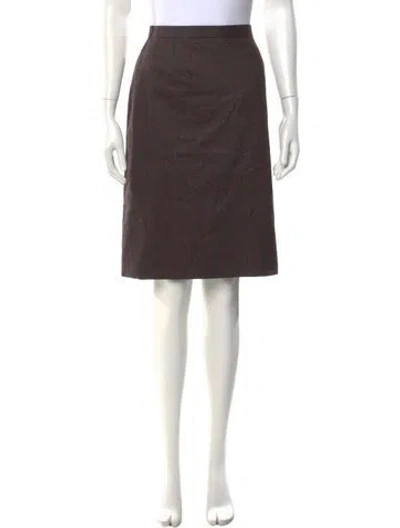 Pre-owned Sonia Rykiel Wool Knee-length Skirt In Brown
