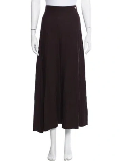Pre-owned Sonia Rykiel Wool Long Skirt In Burgundy