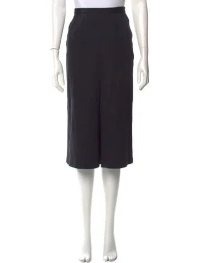 Pre-owned Sonia Rykiel Wool Midi Length Skirt In Black