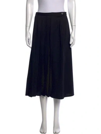 Pre-owned Sonia Rykiel Wool Midi Length Skirt In Black
