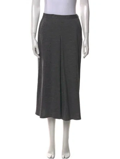 Pre-owned Sonia Rykiel Wool Midi Length Skirt In Gray