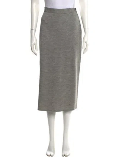 Pre-owned Sonia Rykiel Wool Midi Length Skirt In Gray
