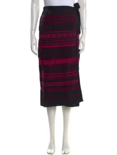 Pre-owned Sonia Rykiel Wool Midi Length Skirt In Multi