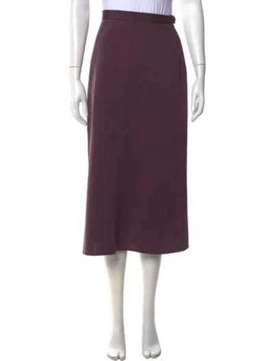 Pre-owned Sonia Rykiel Wool Midi Length Skirt In Purple
