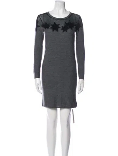 Pre-owned Sonia Rykiel Wool Mini Dress In Gray