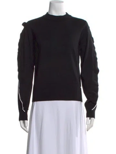 Pre-owned Sonia Rykiel Wool Mock Neck Sweater W/ Tags In Black