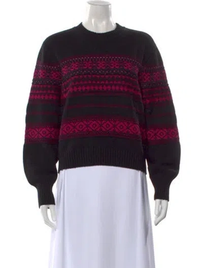Pre-owned Sonia Rykiel Wool Patterned Sweater In Black