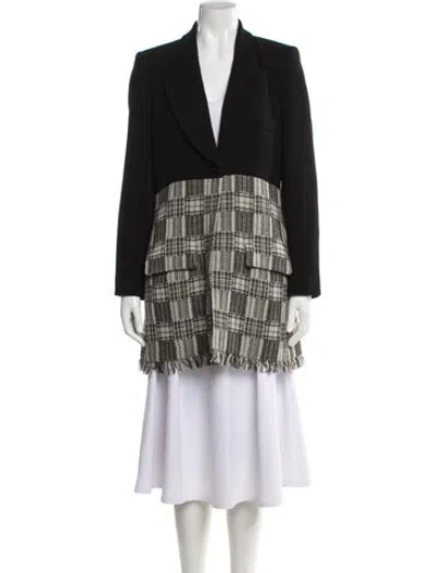 Pre-owned Sonia Rykiel Wool Printed Coat In Black