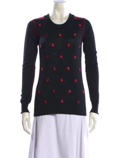 Pre-owned Sonia Rykiel Wool Printed Sweater In Black