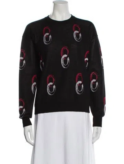 Pre-owned Sonia Rykiel Wool Printed Sweater In Black