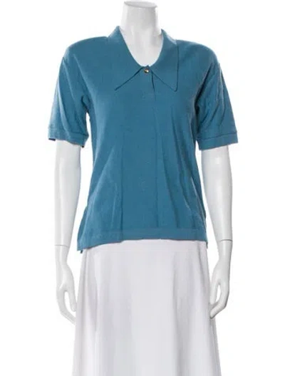 Pre-owned Sonia Rykiel Wool Scoop Neck Sweater In Blue