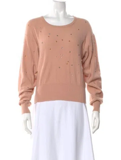 Pre-owned Sonia Rykiel Wool Scoop Neck Sweater In Neutral