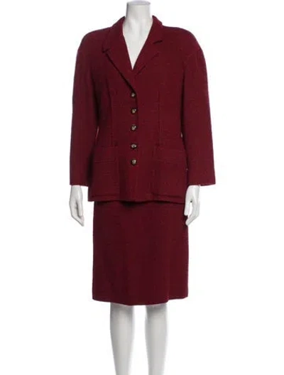 Pre-owned Sonia Rykiel Wool Skirt Suit In Red