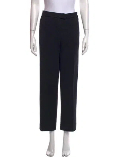 Pre-owned Sonia Rykiel Wool Straight Leg Pants In Black