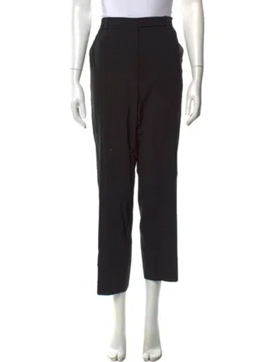 Pre-owned Sonia Rykiel Wool Straight Leg Pants In Black