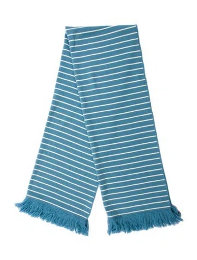Pre-owned Sonia Rykiel Wool Striped Scarf In Blue