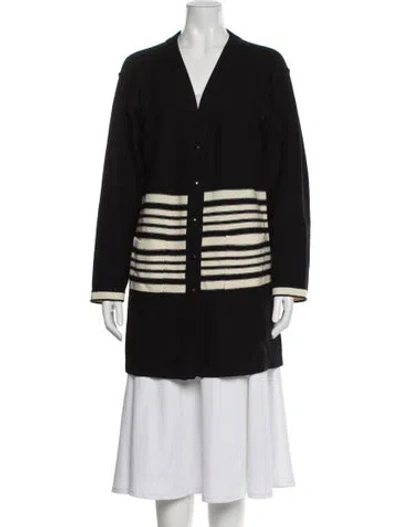 Pre-owned Sonia Rykiel Wool Striped Sweater In Black
