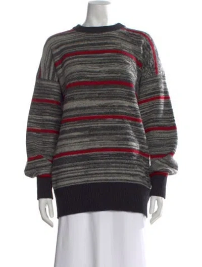 Pre-owned Sonia Rykiel Wool Striped Sweater In Black