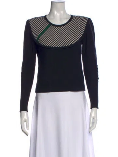 Pre-owned Sonia Rykiel Wool Striped Sweater In Black