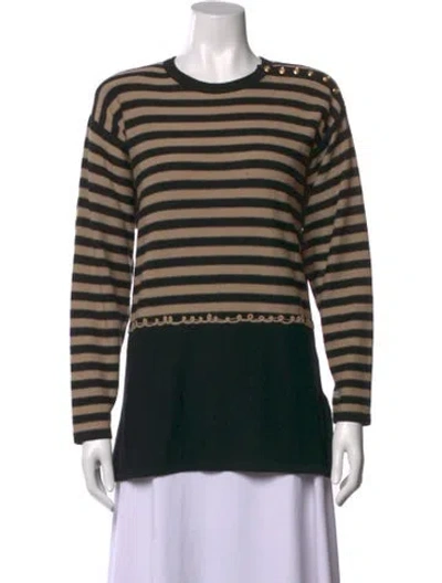 Pre-owned Sonia Rykiel Wool Striped Sweater In Black