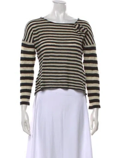 Pre-owned Sonia Rykiel Wool Striped Sweater In Black