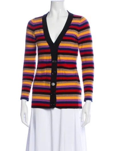 Pre-owned Sonia Rykiel Wool Striped Sweater In Blue