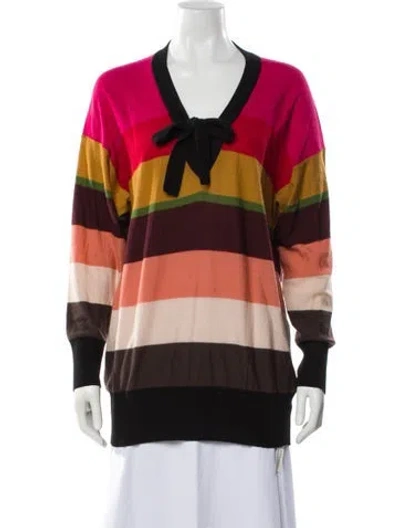 Pre-owned Sonia Rykiel Wool Striped Sweater In Multi