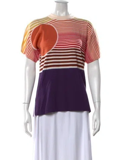 Pre-owned Sonia Rykiel Wool Striped Sweater In Orange