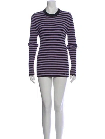 Pre-owned Sonia Rykiel Wool Striped Sweater In Purple