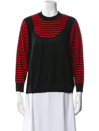 Pre-owned Sonia Rykiel Wool Striped Sweater W/ Tags In Black